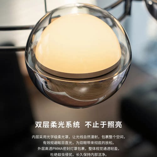 2026新款序光灯现代轻奢极简客厅吊灯设计师护眼高端餐厅灯具 - 图1