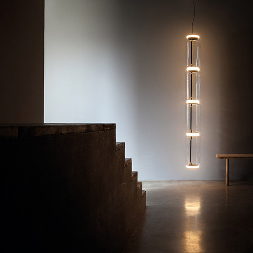 北欧创意玻璃桶设计感flos吊灯轻奢别墅楼梯挑高餐桌吧台隧道灯具 - 图0