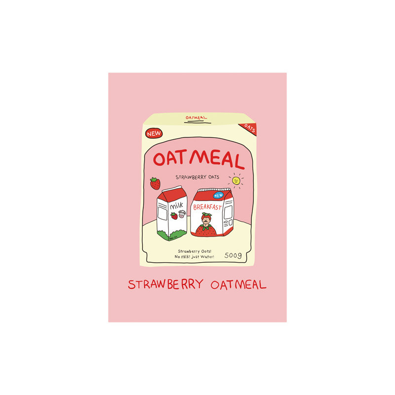 ins风 可爱粉色黄色奶牛麦片盒子海报装饰画拍照道具自粘装饰画芯,淘宝优惠券,粉丝福利购,淘宝优惠卷