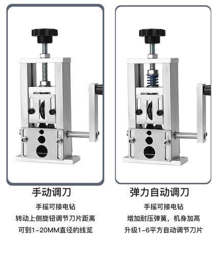 小型简易剥线机废铜线家用废旧电缆去皮机自动手摇电动多功能神器-图1