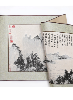 老秀馆蜀锦装饰壁画客厅