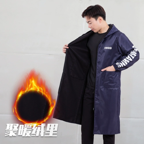 Утепленный водонепроницаемый нагрудник подходит для мужчин и женщин, сверхдлинный комбинезон, фартук, куртка