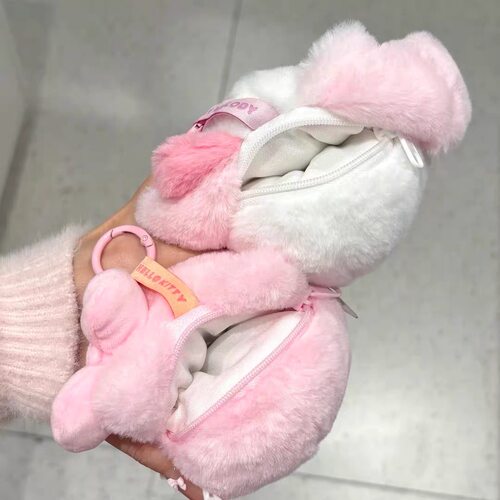 MINISO名创优品Sanrio characters三丽鸥绒绒猫咪系列盲盒耳机包 - 图2