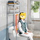Bathroom thickened stainless steel toilet shelf