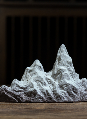 陶瓷假山小摆件微景观鱼缸盆景造景创意客厅玄关中式装饰品摆设品