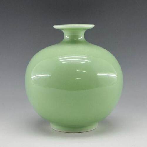 景德镇陶瓷器青釉仿古花瓶客厅家居装饰客厅电视柜工艺品摆件赏瓶 - 图0