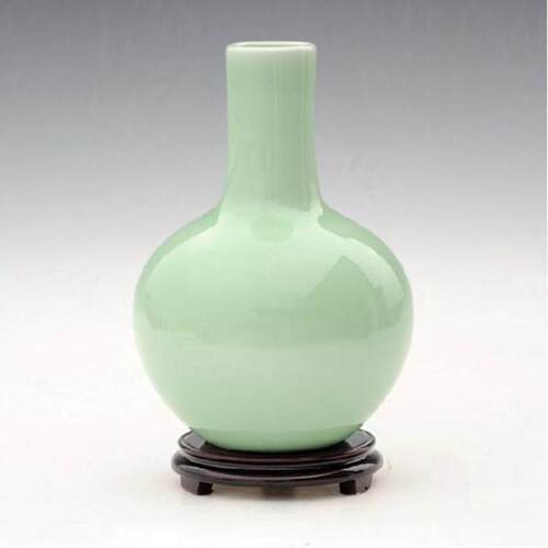 景德镇陶瓷器青釉仿古花瓶客厅家居装饰客厅电视柜工艺品摆件赏瓶 - 图1