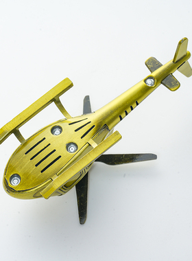 创意金属直升机飞机模型摆件家居桌面装饰品设计感生日儿童男礼物