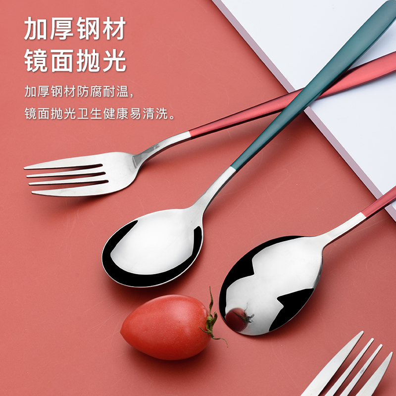 不锈钢便携餐具筷子勺子套装三件套学生一人食上班族两件套收纳盒 - 图1