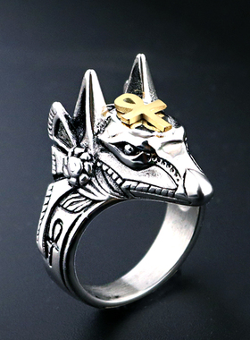 霸气死神防身戒指男士钛钢食指