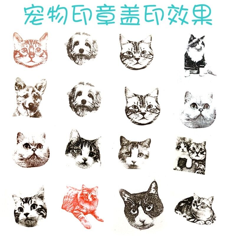 宠物头像印章猫猫狗狗猫头猫咪印章肖像照片图案人物卡通DIY周边-图2