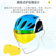Sliding opening children's magnetic goggles roller skating helmet
