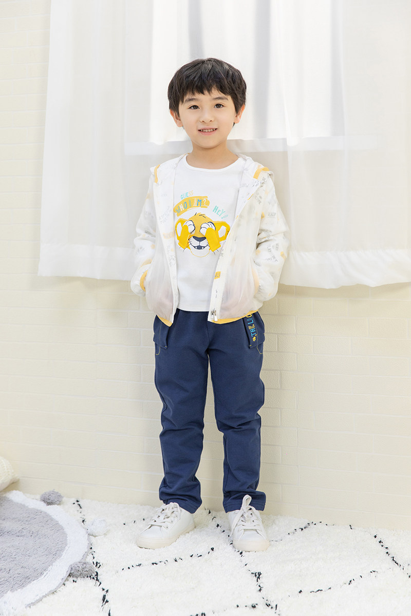 yeehoo英氏男宝卡通休闲拉链衫儿童外套 迪士尼系列 10792049