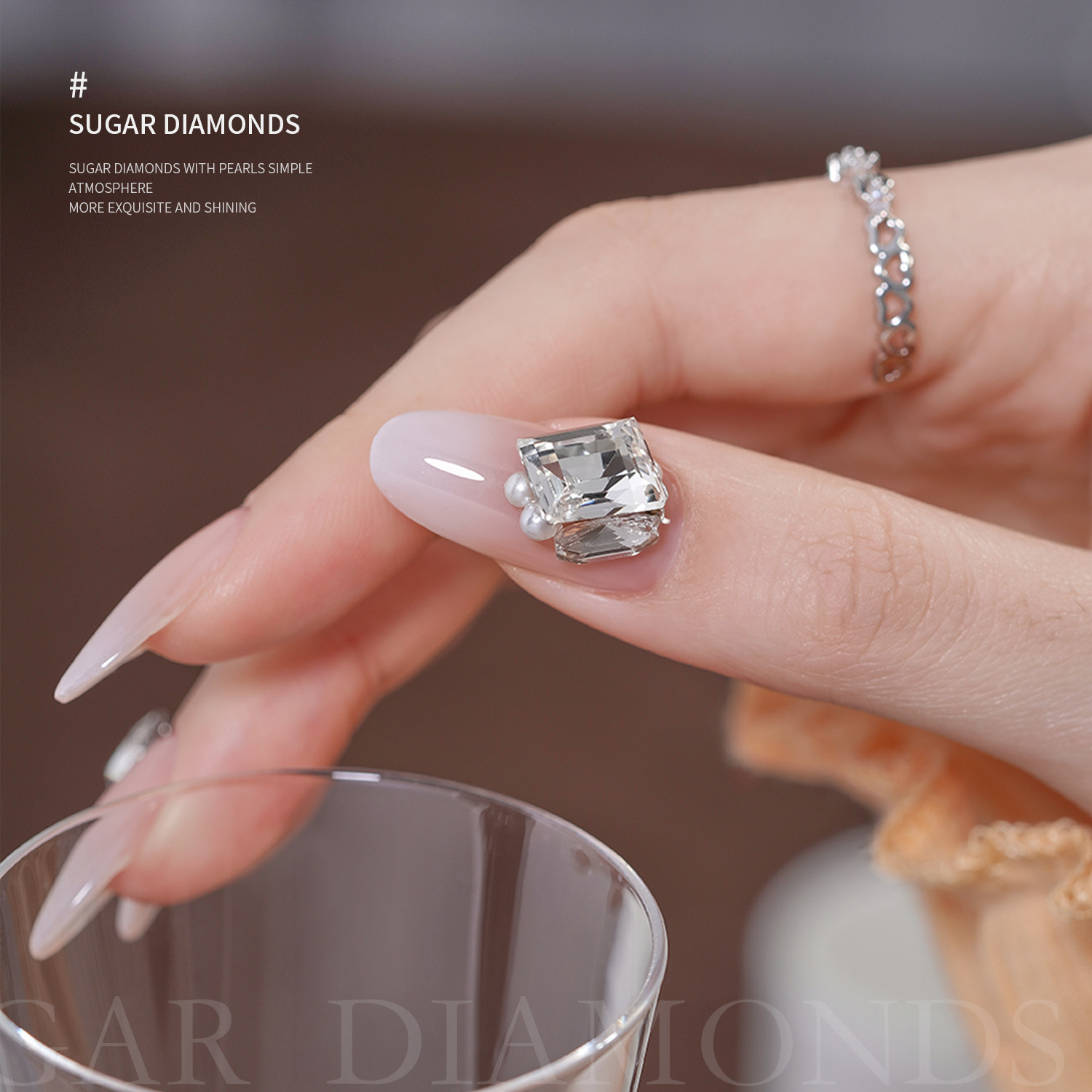 gaoy戈雅高定精品K9方糖美甲钻2025年网红爆款冰糖尖底钻指甲饰品,淘宝优惠券,粉丝福利购,淘宝优惠卷