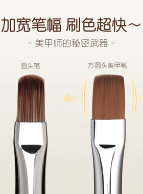gaoy戈雅高端美甲笔刷工具大方圆头罐装胶专用高端光疗彩绘笔套装