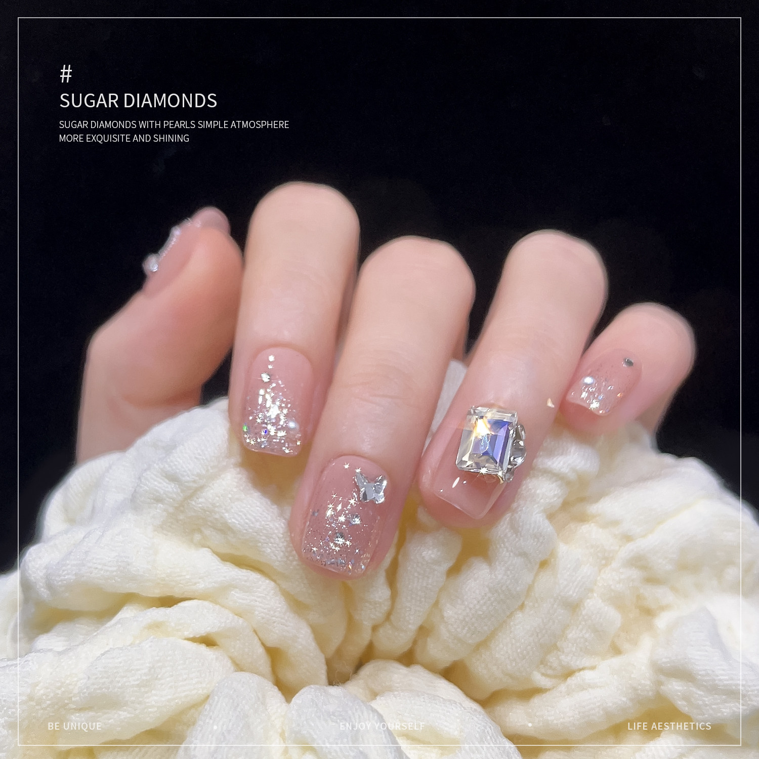 gaoy戈雅高定精品K9方糖美甲钻2025年网红爆款冰糖尖底钻指甲饰品,淘宝优惠券,粉丝福利购,淘宝优惠卷