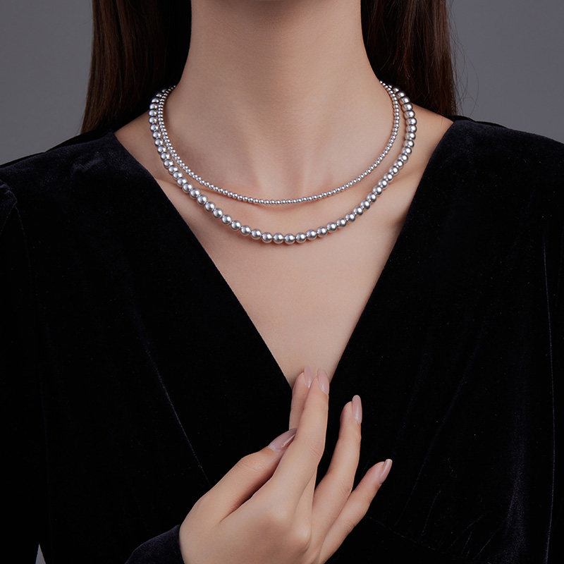 【紫罗兰正版】微芷珍珠项链女锁骨链两条套装轻奢高级感气质颈链,淘宝优惠券,粉丝福利购,淘宝优惠卷