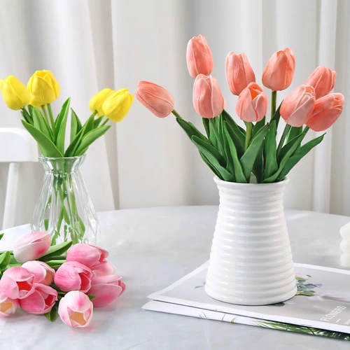 Слишком очень нравится!Высоко -громкий тюльпан поддельный цветочный моделирование цветочный букет гостиная сухой цветочный дисплей дома цветочные маленькие украшения