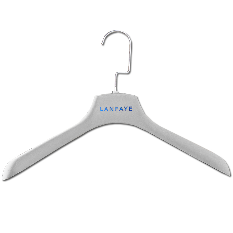 卡碧丝绒衣架定制男女服装店防滑加厚灰色不起包衣架春秋冬西装服 - 图3