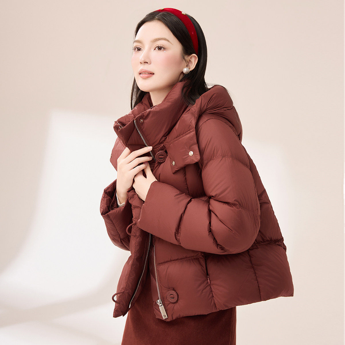 小个子短款羽绒服女冬季2025新款休闲时尚修身白鸭绒加厚保暖外套,淘宝优惠券,粉丝福利购,淘宝优惠卷