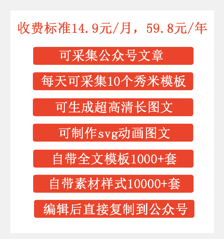 明灯编辑器可采集秀米付费模板秀米会员模板135编辑器模板公众号 - 图0