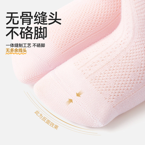 小龙人纯棉无骨婴幼儿袜子春夏季网眼公主女宝宝婴儿中筒花边棉袜 - 图2