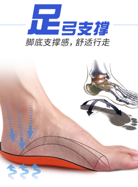舒缓跟腱脚后跟疼痛足后跟足跟垫足底扁平足鞋垫久站鞋垫