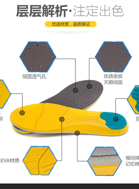 透气减震加厚boost吸汗除臭鞋垫