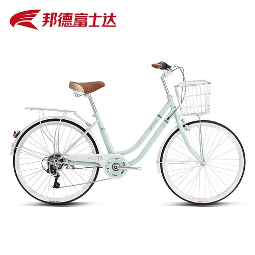 官方旗舰店富士达自行车女式款学生代步超轻便通勤买菜车复古单车 - 图1