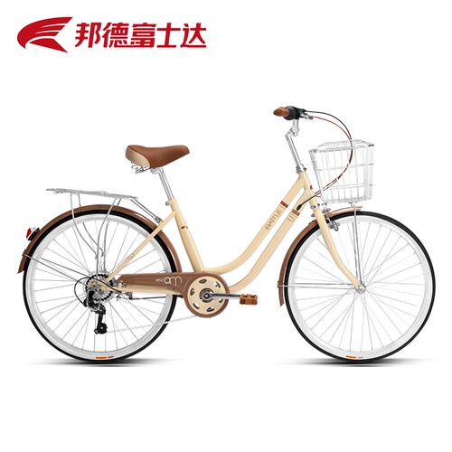 官方旗舰店富士达自行车女式款学生代步超轻便通勤买菜车复古单车 - 图0