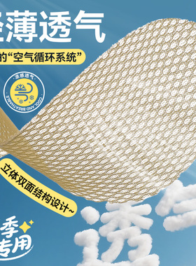 夏季冰丝凉感网眼除臭鞋垫