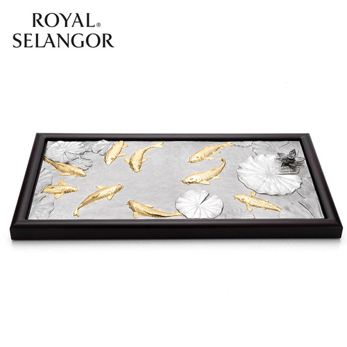 皇家雪兰莪ROYAL SELANGOR鲤鱼牌匾纯手工锡制品墙壁挂件商务送礼 - 图0
