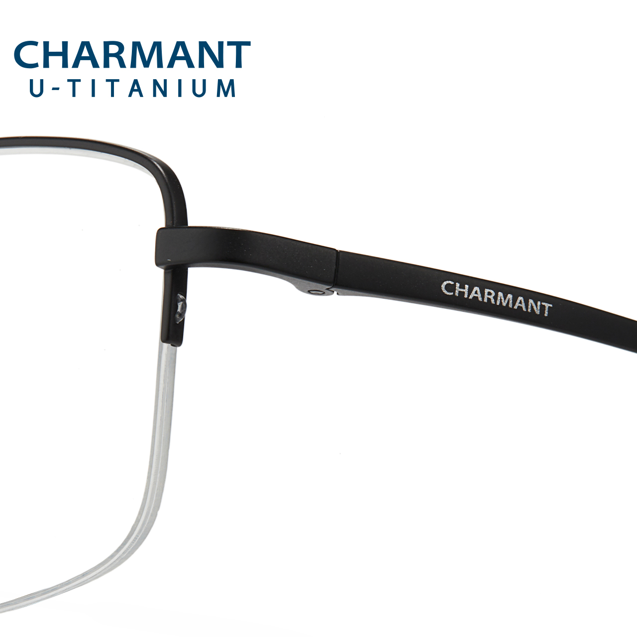 CHARMANT夏蒙眼镜架男商务半框眼镜优值钛可配近视眼镜框CH38501