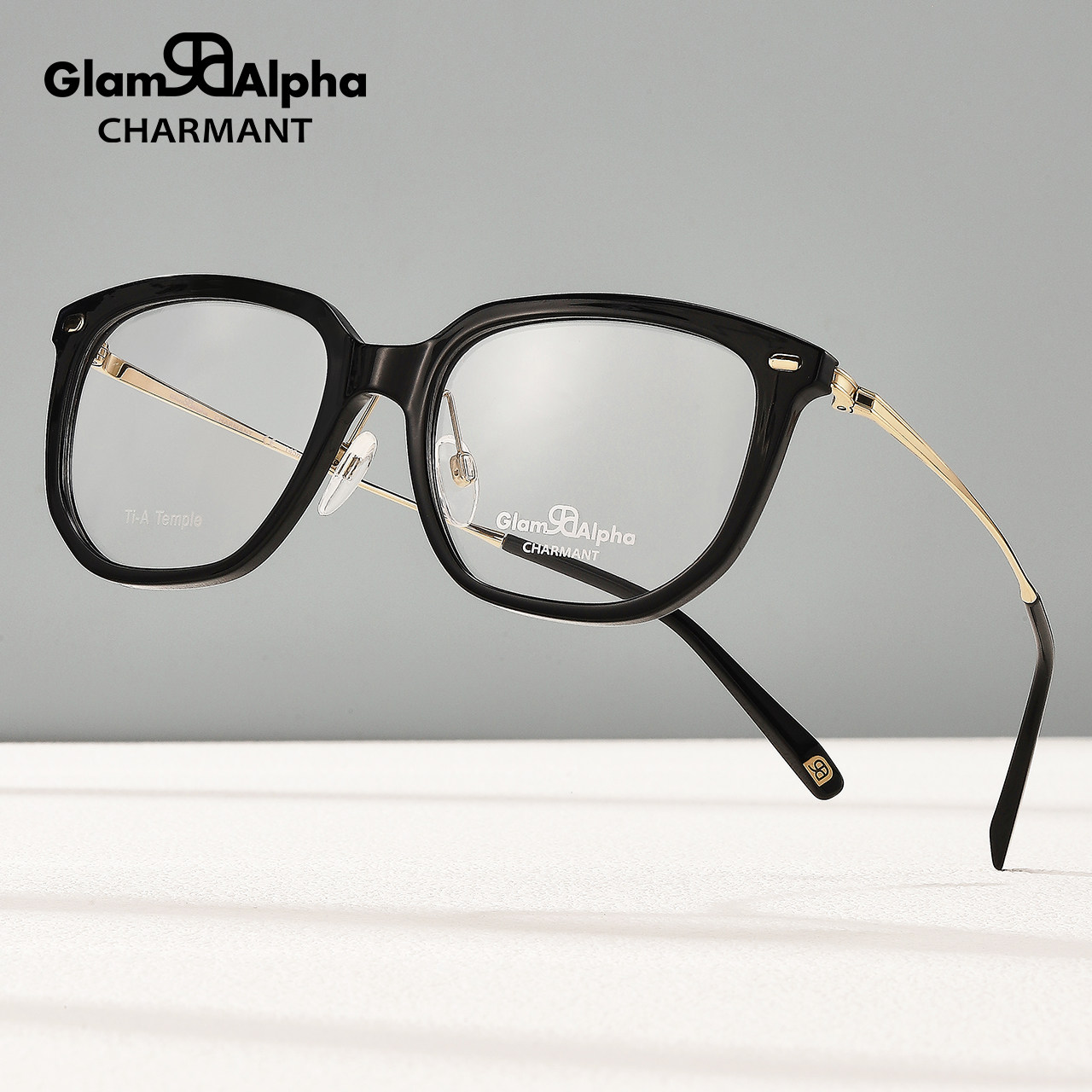 CHARMANT夏蒙眼镜架女时尚多边形素颜眼镜框可配近视度数GA38219,淘宝优惠券,粉丝福利购,淘宝优惠卷