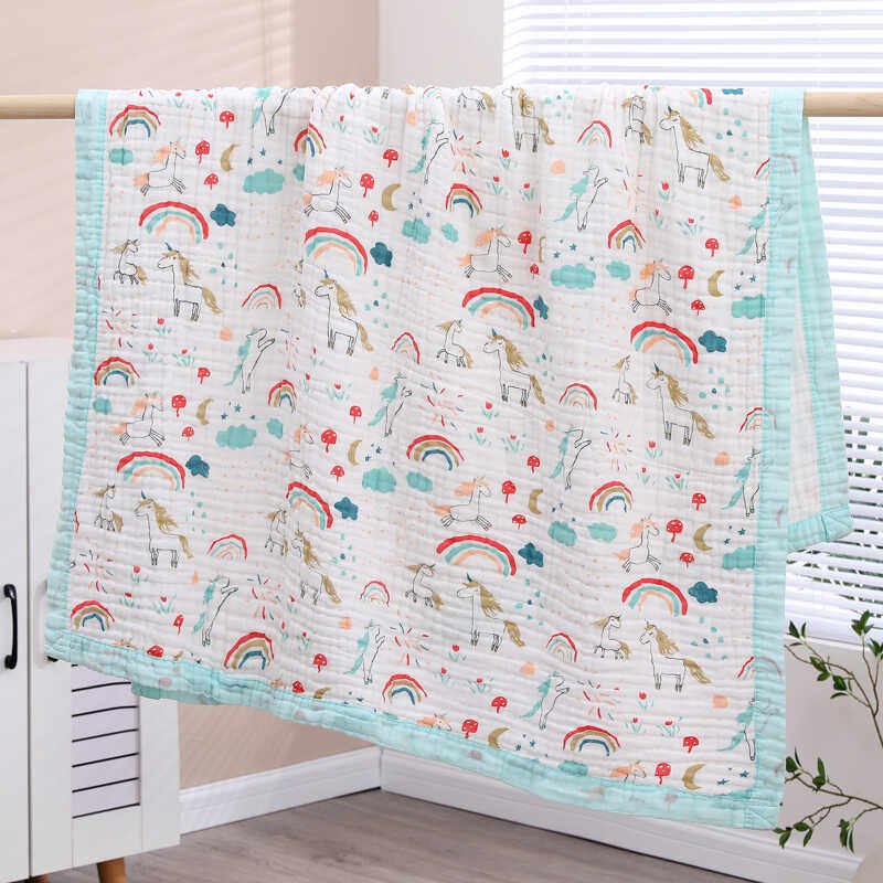 婴儿纱布浴巾 纯棉超柔吸水 宝宝新生儿童洗澡包裹巾 盖毯 毛巾被,淘宝优惠券,粉丝福利购,淘宝优惠卷