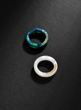 7Do丝巾扣环设计感醋酸戒指女