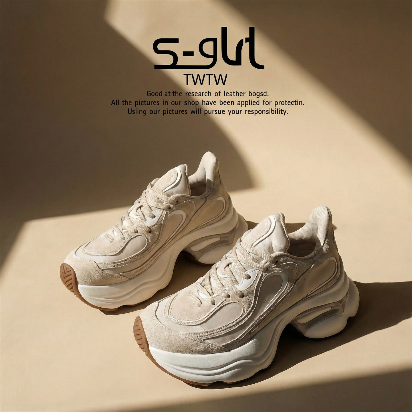 SGIRL TWTW2026春季新款厚底增高气垫绑带老爹鞋女百搭运动休闲鞋,淘宝优惠券,粉丝福利购,淘宝优惠卷