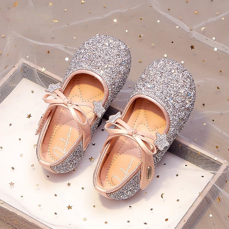 女童公主鞋2025春秋新款软底真皮儿童艾莎鞋闪闪水晶鞋配礼服单鞋,淘宝优惠券,粉丝福利购,淘宝优惠卷