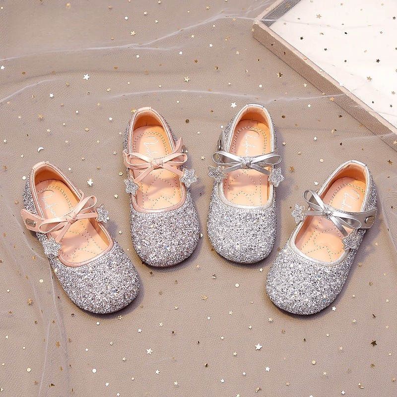 女童公主鞋2025春秋新款软底真皮儿童艾莎鞋闪闪水晶鞋配礼服单鞋,淘宝优惠券,粉丝福利购,淘宝优惠卷