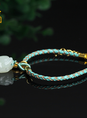 和田玉金蟾手链手饰品