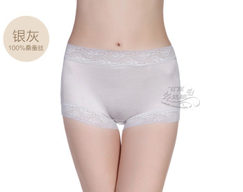 100 Mulberry Silk Boxer Pants Silk Women's Knitted High Waist Boxer Shorts Silk Underwear M-3XL