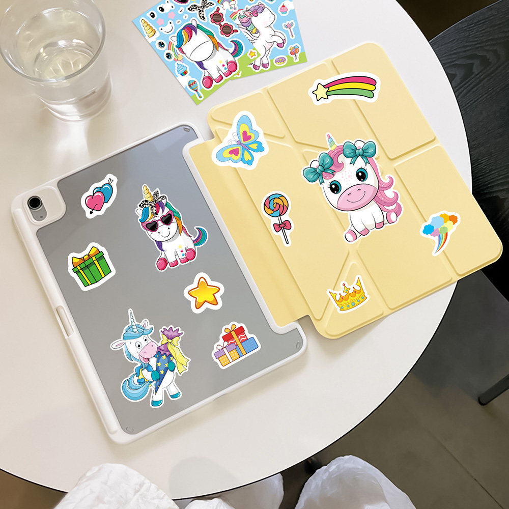 16张彩虹小马独角兽拼图贴纸卡通可爱ins风儿童专注力拼贴玩具贴,淘宝优惠券,粉丝福利购,淘宝优惠卷