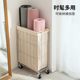Stainless steel foldable and removable dirty laundry basket with wheels