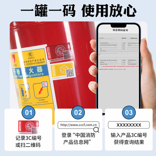 灭火器4公斤干粉手提式商铺用家用工厂4kg套装2/3/5kg8kg消防器材 - 图1