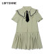 LOFTSHINE Luo Xuan dress summer ຄົນອັບເດດ: ສູງຂອງແມ່ຍິງ slimming doll collar skirt X2213800