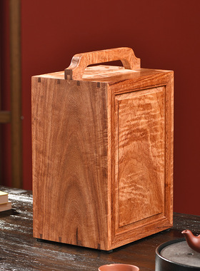 缅甸花梨手提药箱红木桌面珠宝首饰盒送礼收藏摆件木雕复古收纳盒