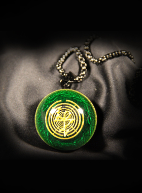 原创水晶吊坠珠宝项链送长辈健康