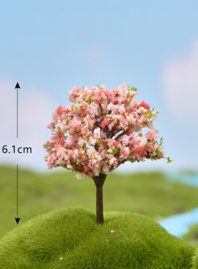 迷你微景观假植物造景樱花树盆景