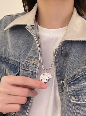 简约艺术嘻哈吊坠百搭颈链项链