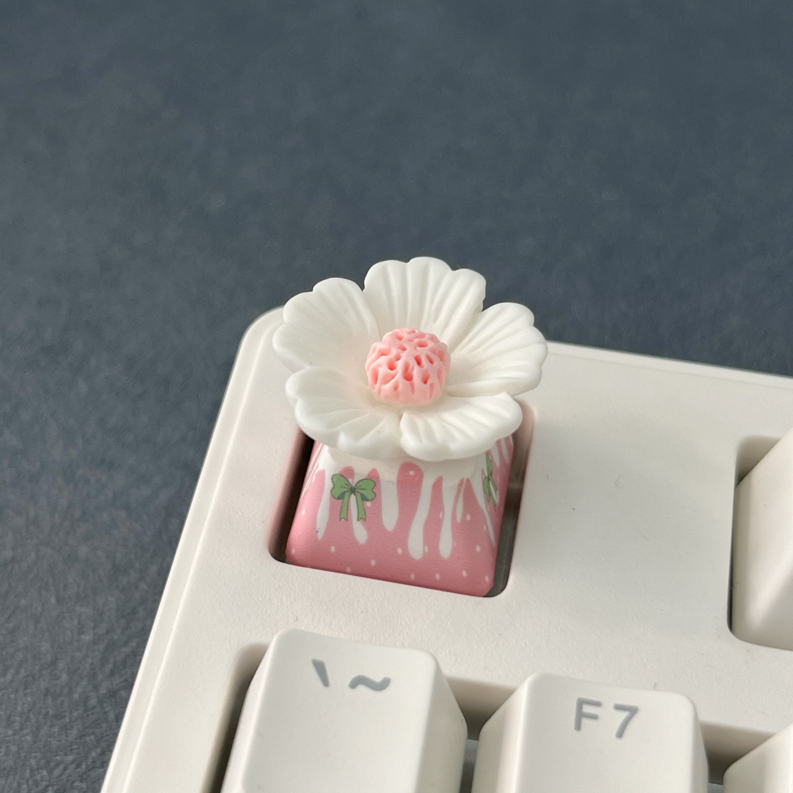 包邮创意个性花朵键帽朋克机械键盘键帽可爱高颜值少女粉樱花键帽,淘宝优惠券,粉丝福利购,淘宝优惠卷